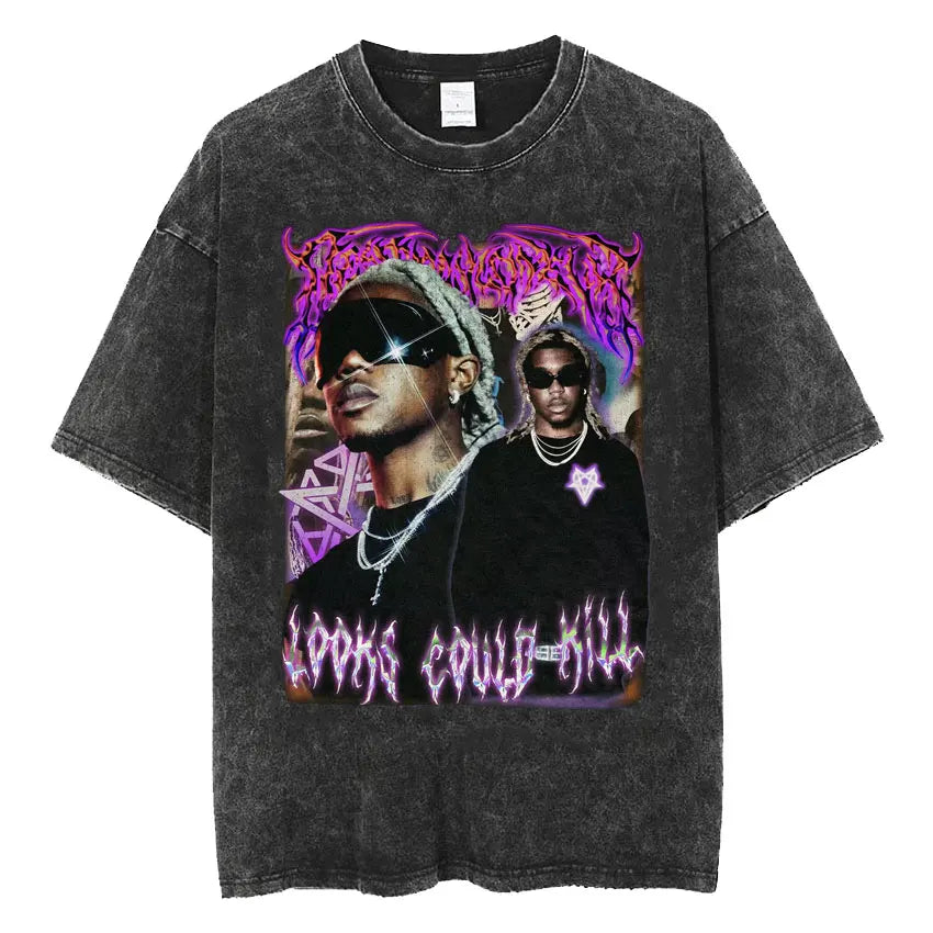 Vytal Retro Washed Narcissist Oversized Tees